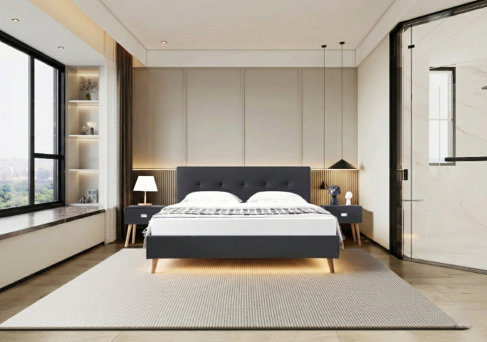 מיטה דגם בייסיק - שחור + מזרן מתנה