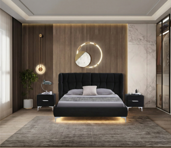 מיטה דגם פריז - שחור + מזרן במתנה