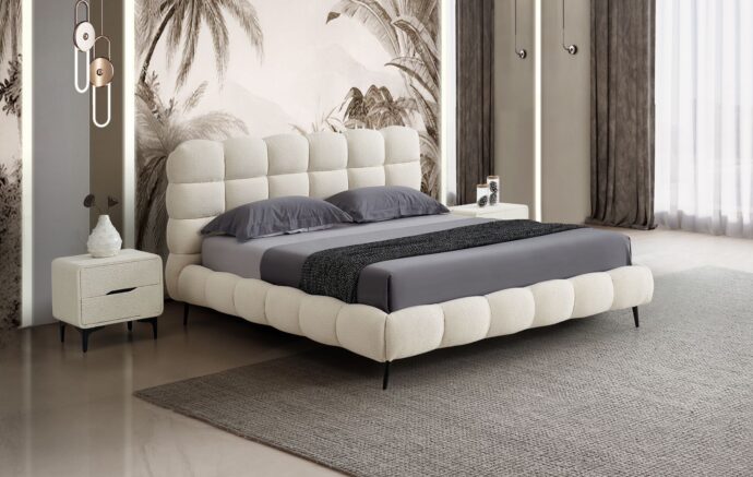 מיטה דגם אור - שמנת בוקלה + מזרן במתנה