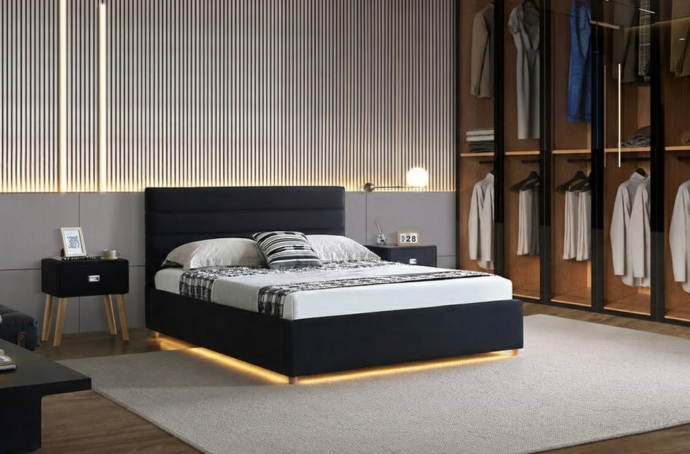 מיטה דגם עדן - שחור + ארגז מצעים ומזרן מתנה