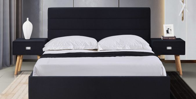 מיטה דגם עדן + ארגז מצעים - שחור