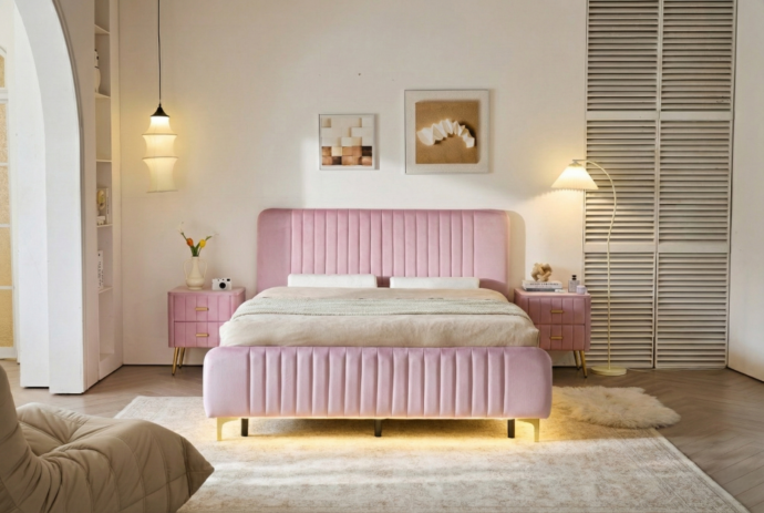 מיטה דגם גאיה - ורוד + מזרן מתנה