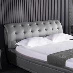 מיטה דגם קינג + ארגז מצעים (אפור)