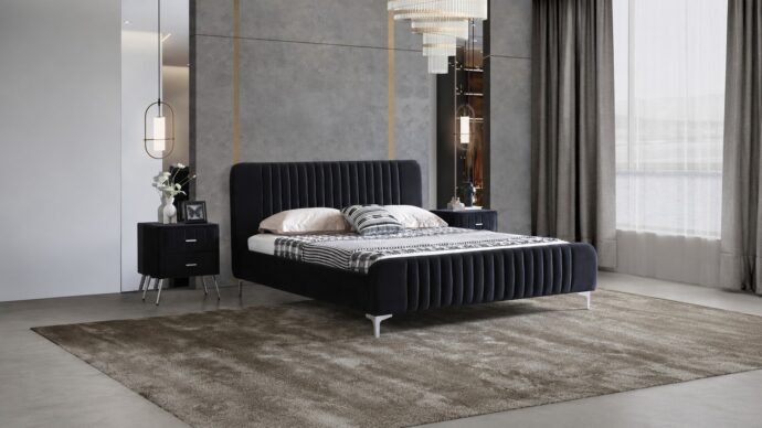 Gaia model bed - black + gift mattress