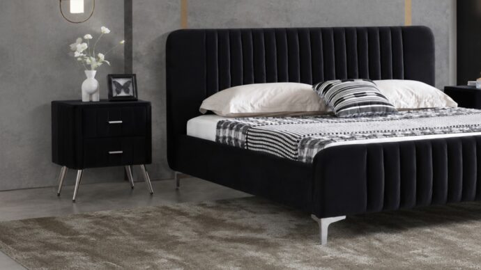 Gaia model bed - black + gift mattress