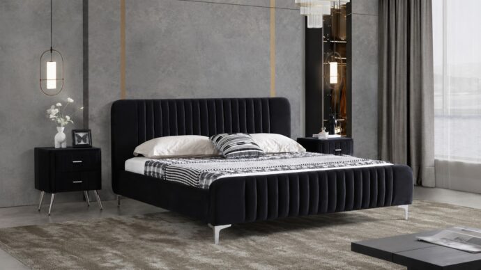 Gaia model bed - black + gift mattress
