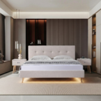 מיטה דגם בייסיק - שמנת + ארגז מצעים ומזרן מתנה