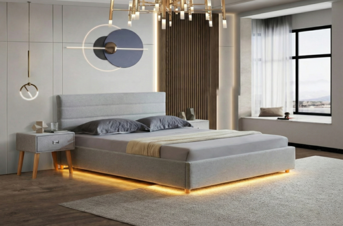 מיטה דגם עדן- אפור + ארגז מצעים ומזרן מתנה