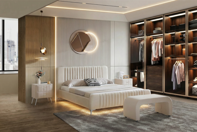 מיטה דגם גאיה - שמנת + מזרן מתנה