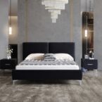 Milan model bed - black + gift mattress