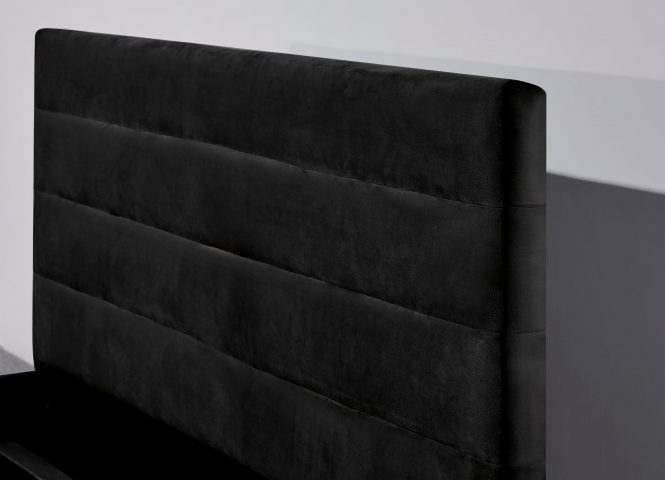 מיטה דגם הילה + ארגז מצעים - שחור קטיפה