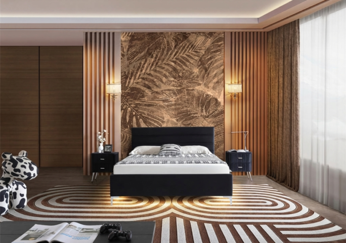 מיטה דגם הילה - שחור + ארגז מצעים ומזרן מתנה