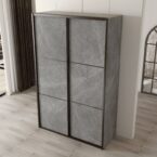 ארון הזזה דגם מאי - אפור שיש 160/240