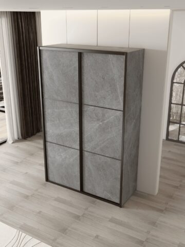 ארון הזזה דגם מאי - אפור שיש 160/240