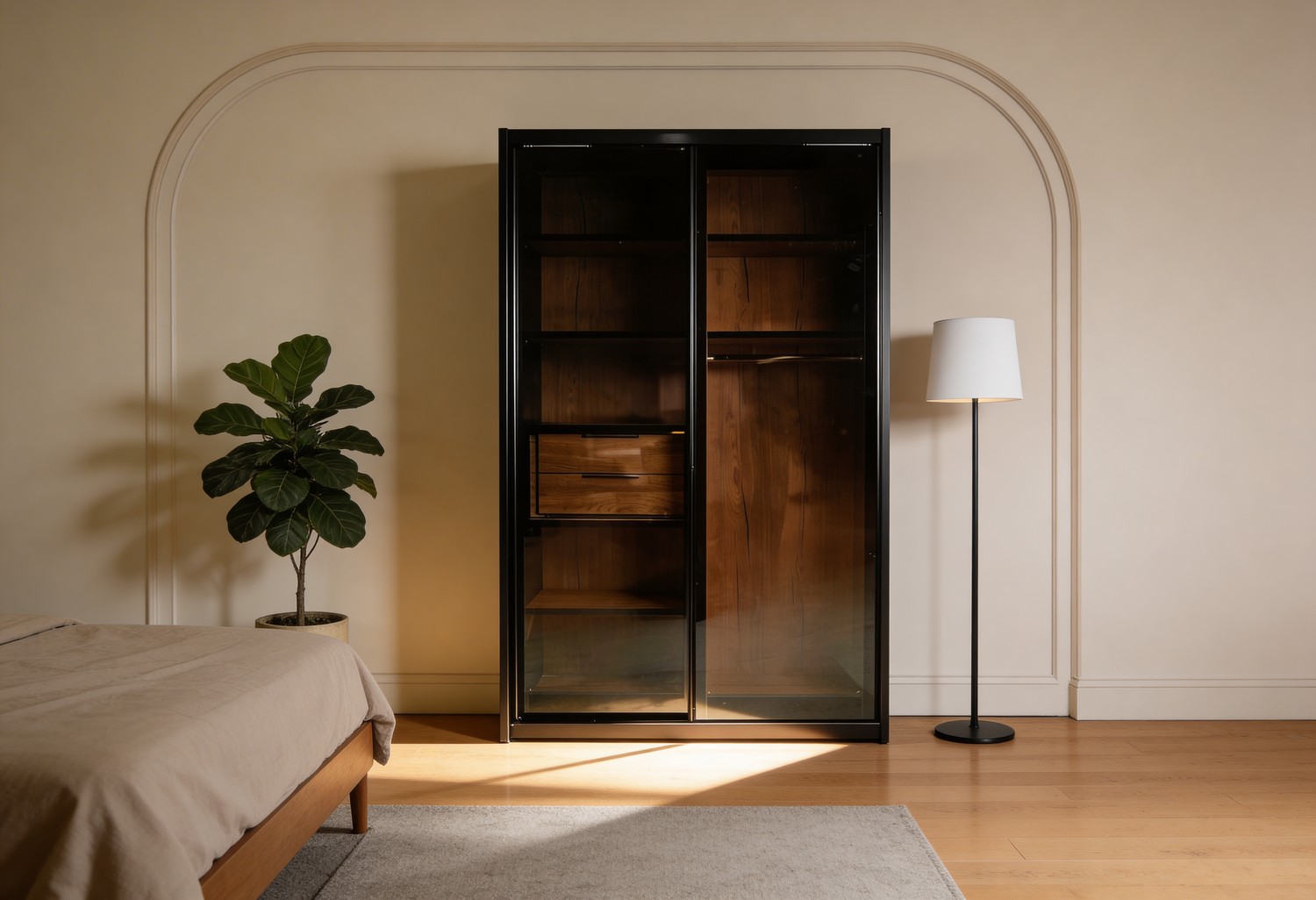 ארון הזזה דגם קריסטל 160/240