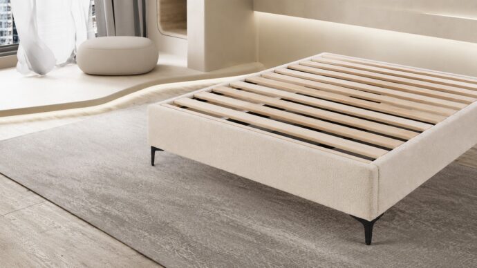 America model bed - cream + gift mattress