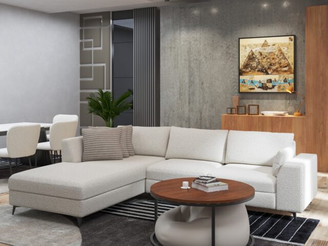 סלון דגם פלורידה שמנת כולל שזלונג