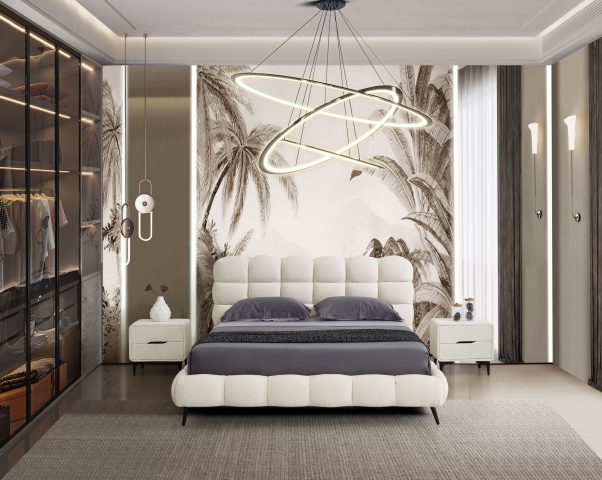 מיטה דגם אור - שמנת בוקלה + מזרן במתנה