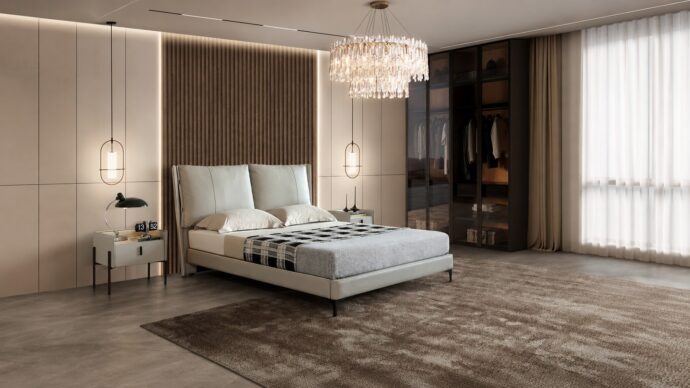 Ella model bed - gray + mattress as a gift