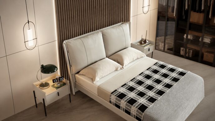 Ella model bed - gray + mattress as a gift