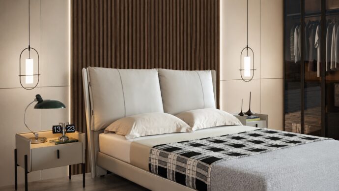 Ella model bed - gray + mattress as a gift