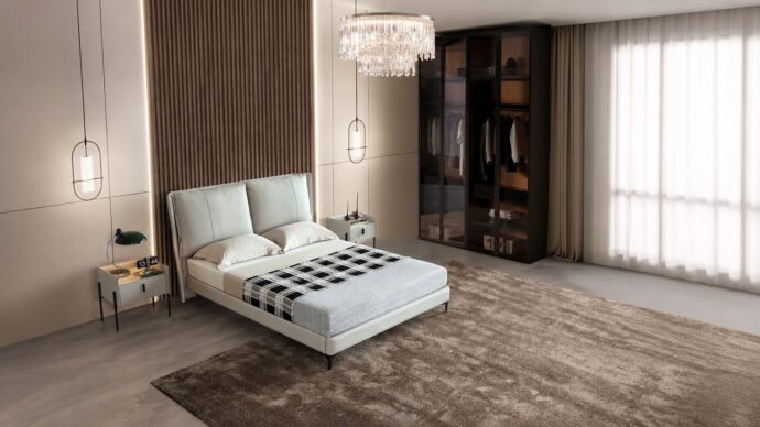 Ella model bed - gray + mattress as a gift