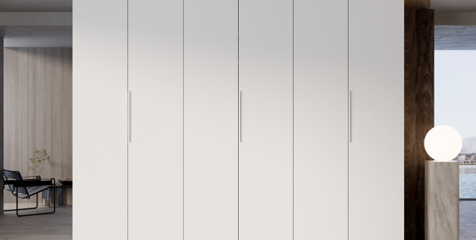 ארון דגם אסף - 6 דלתות גוון לבן