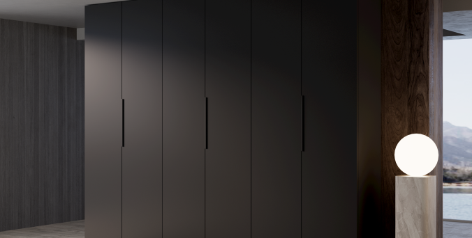 ארון דגם אסף - 6 דלתות גוון שחור
