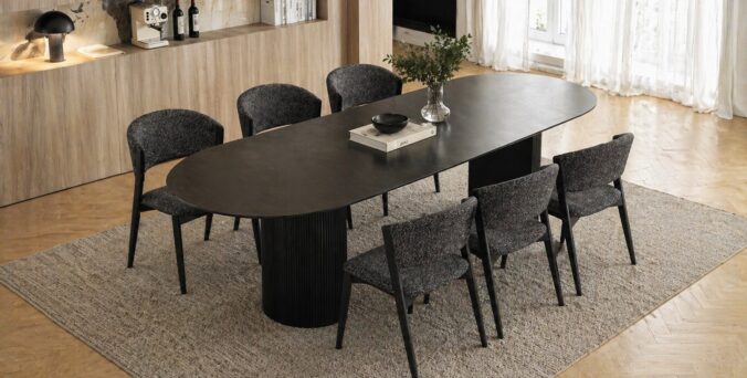 שולחן דגם 'רודוס' - שחור