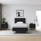 מיטה יחיד דגם ריף - שחור + מזרן במתנה
