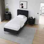 מיטה יחיד דגם ריף - שחור + מזרן במתנה