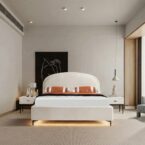 מיטה דגם אביב - שמנת + ארגז מצעים ומזרן מתנה