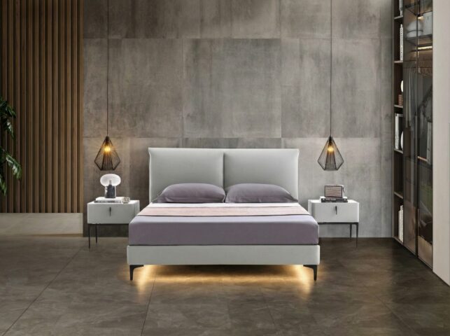 מיטה דגם אייל – אפור + מזרן מתנה