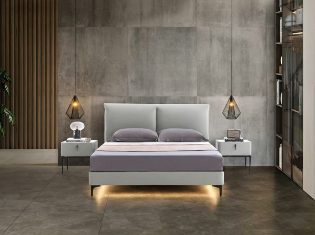 מיטה דגם אייל – אפור + מזרן מתנה