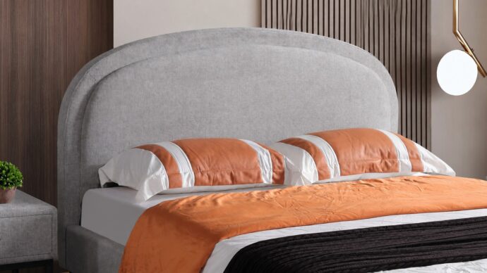 Spring model bed - gray + gift mattress