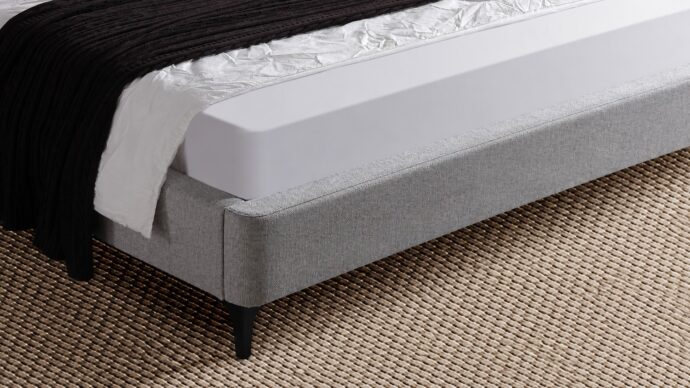 Spring model bed - gray + gift mattress