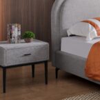 Spring model bed - gray + gift mattress