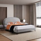 Spring model bed - gray + gift mattress