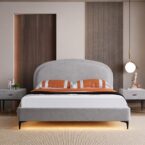 Spring model bed - gray + gift mattress