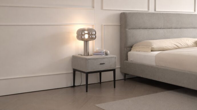 Sharon model bed - gray + gift mattress