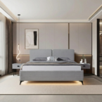 מיטה דגם ניו יורק – אפור + ארגז מצעים ומזרן מתנה