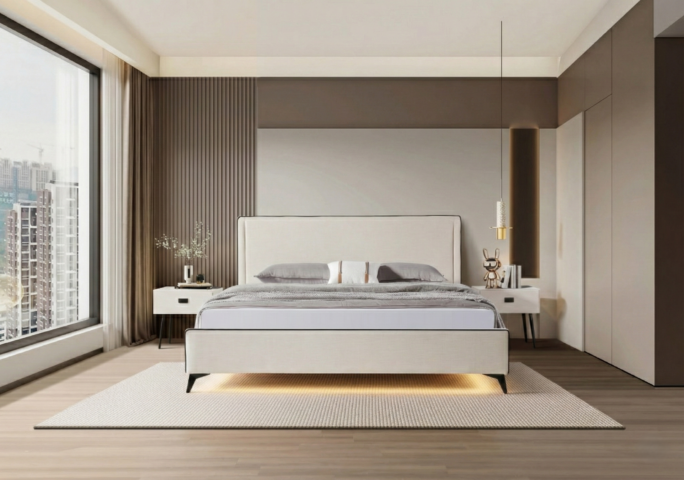 מיטה דגם רום - שמנת + מזרן מתנה