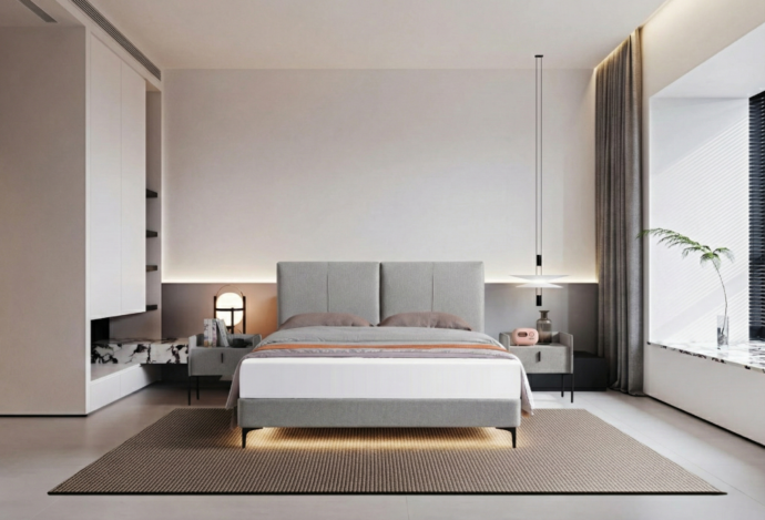 מיטה דגם ריו - אפור + מזרן מתנה