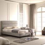 מיטה דגם שרון - אפור + מזרן מתנה