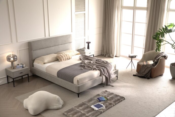 מיטה דגם שרון - אפור + מזרן מתנה