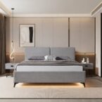 מיטה דגם ניו יורק – אפור + ארגז מצעים ומזרן מתנה