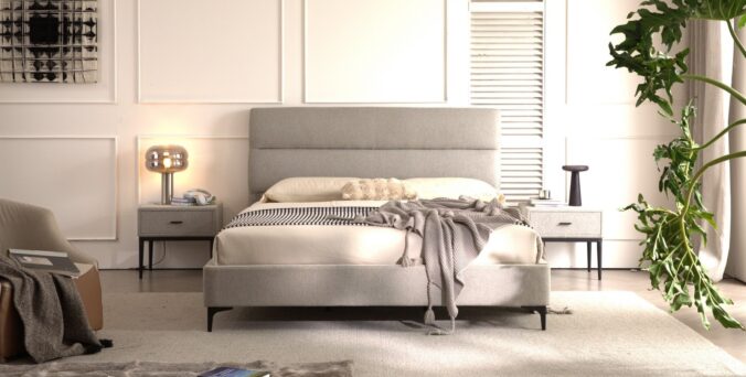 מיטה דגם שרון - אפור + מזרן מתנה