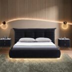 מיטה דגם אורלנדו - שחור + מזרן מתנה