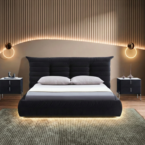 מיטה דגם אורלנדו - שחור + מזרן מתנה