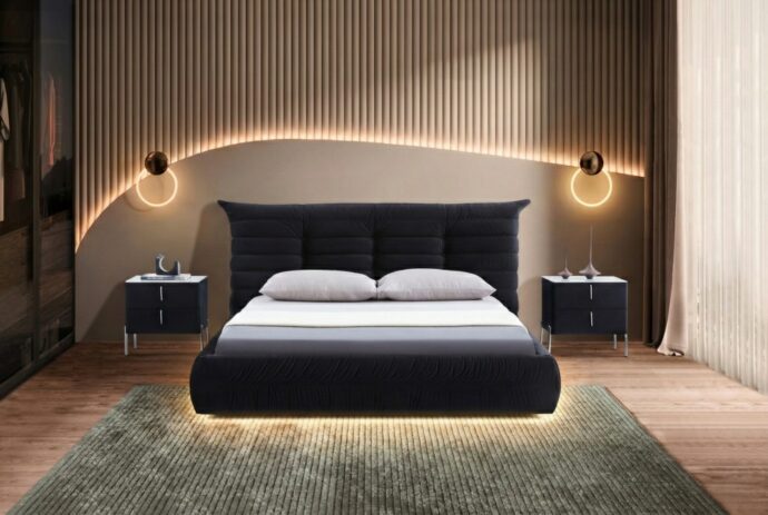 מיטה דגם אורלנדו - שחור + מזרן מתנה